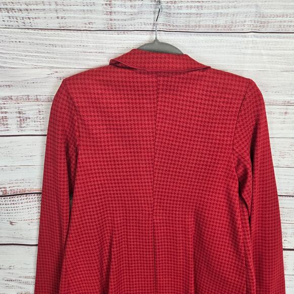 Cabi Celebration Red Houndstooth Jacket XS Casual Dressy Chic Vamp Classic Coat - Picture 7 of 16